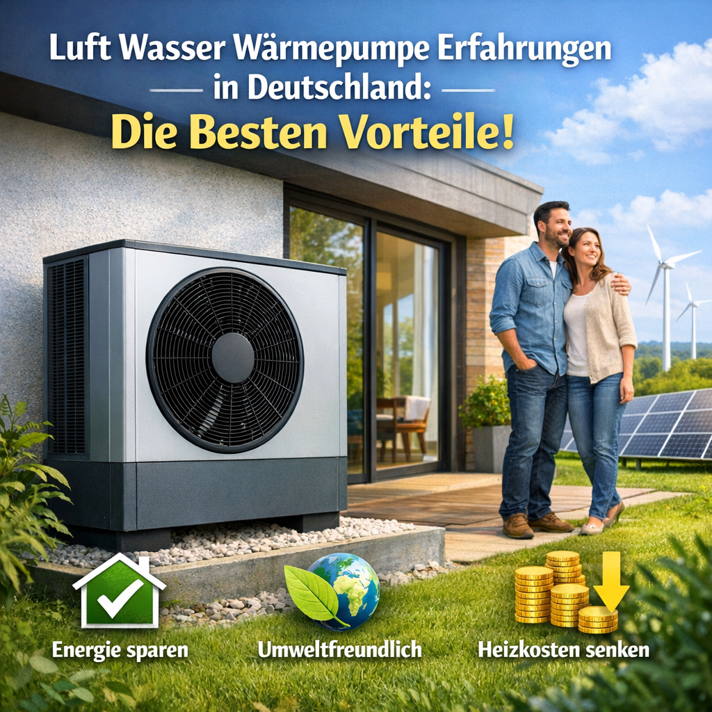 Illustration of Luft Wasser Wärmepumpe Erfahrungen in Deutschland: Die Besten Vorteile!