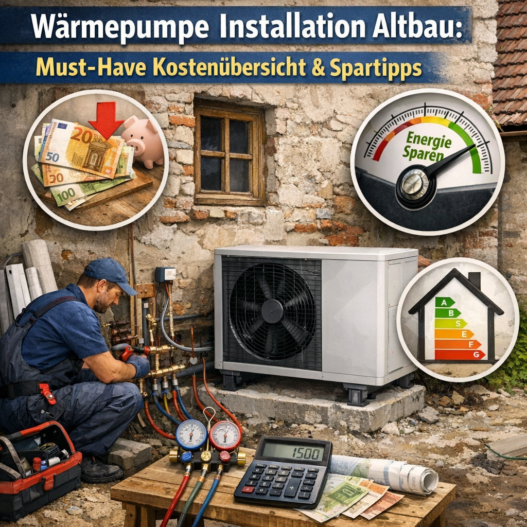 Illustration of Wärmepumpe Installation Altbau: Must-Have Kostenübersicht & Spartipps