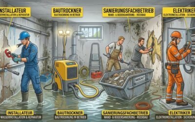 Welchen Handwerker brauche ich bei Wasserschaden im Keller?